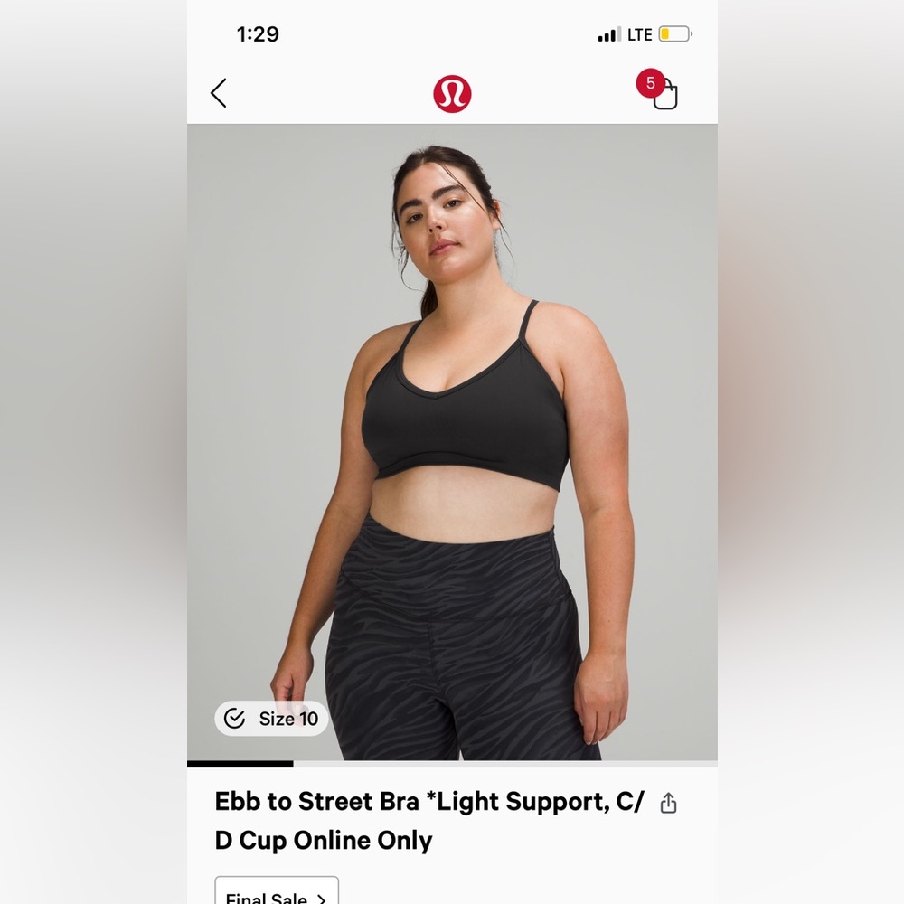 Lululemon Ebb To street bra